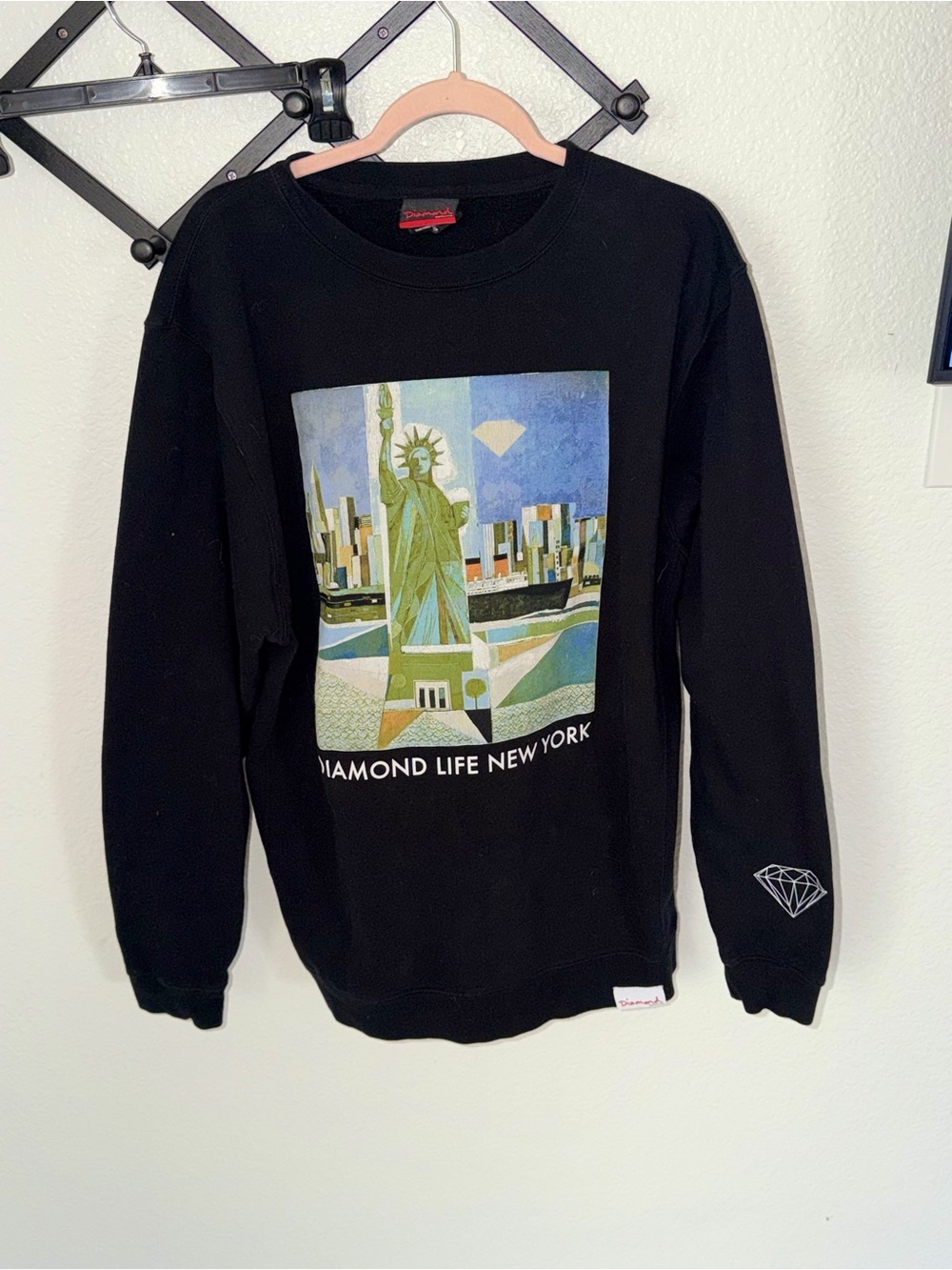Diamond Supply Co Diamond Life New York Graphic Crewneck Sweatshirt Men’s XL - Picture 2 of 5